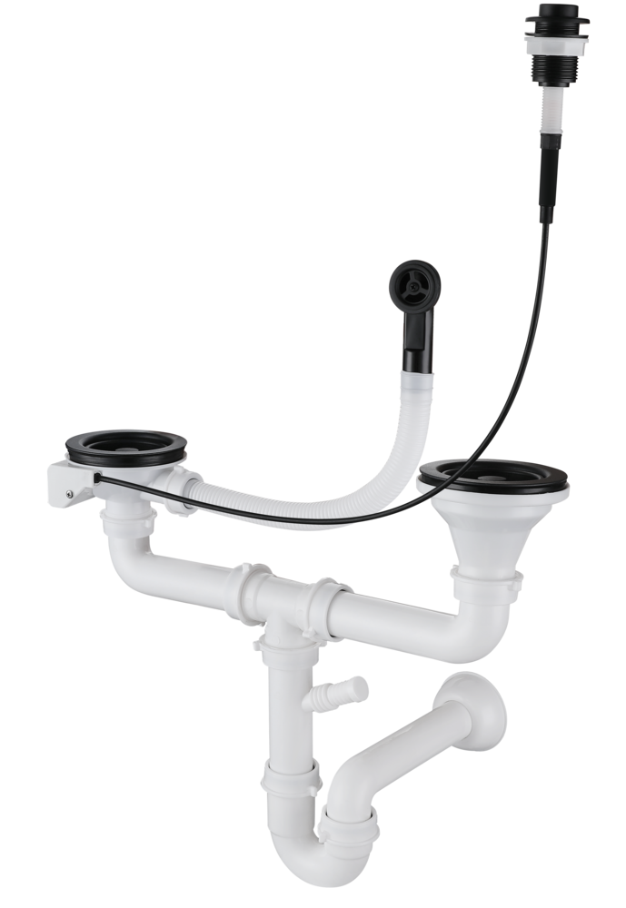 Фото товара: Rivelato 13G14PB4-P2A сливная арматура для одночашевых моек, белый