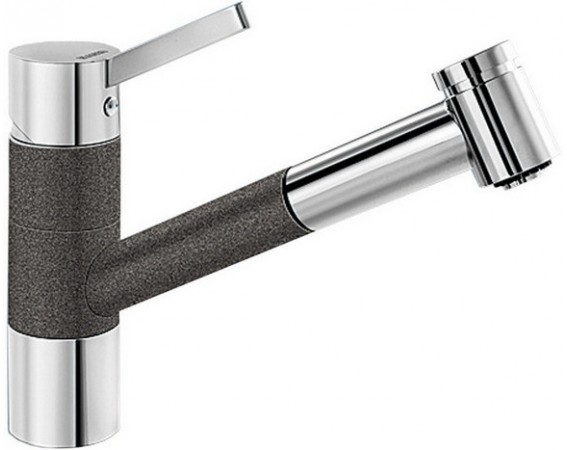 Фото товара: Blanco Tivo-S смеситель, хром/гранит, антрацит