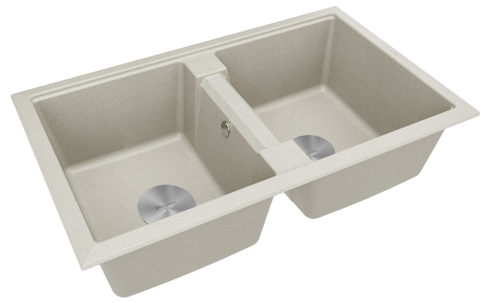 Детальное фото товара: Paulmark TANDEM 80/2, мойка, гранит, серый