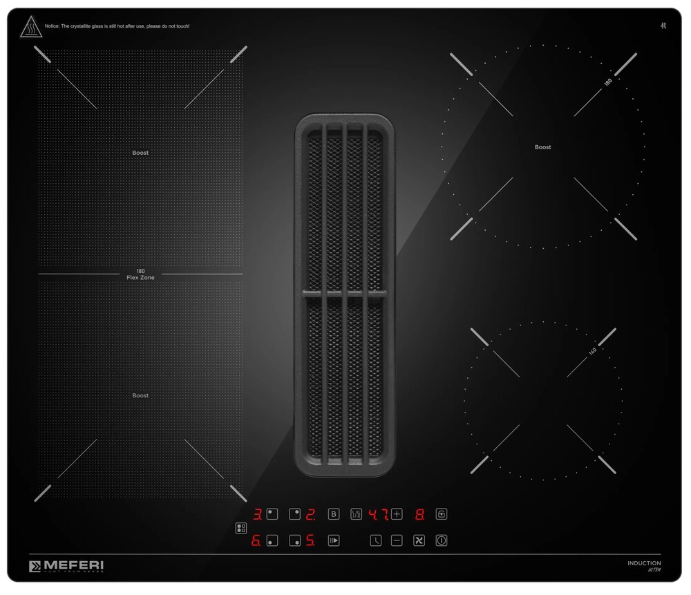Детальное фото товара: MEFERI XSMART60BK ULTRA индукционная поверхность