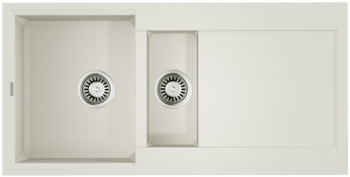 Фото товара: Omoikiri Sakaime 100-2-WH, мойка, гранит, белый