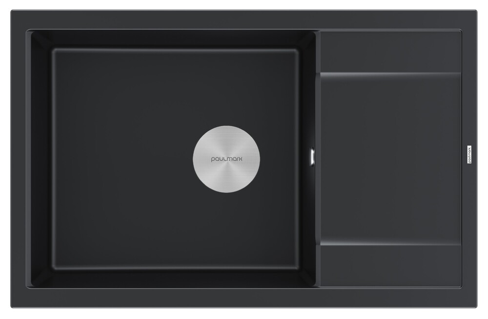 Фото товара: Paulmark FLUGEN 60, мойка, гранит, черный металлик