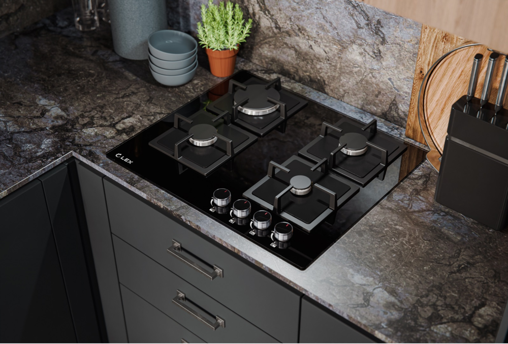 Детальное фото товара: LEX GVG 644A BBL газовая поверхность