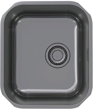 Детальное фото товара: ALVEUS VARIANT MONARCH 40 ANTHRACITE, мойка, нерж.сталь, антрацит (в комплект с выпуском без сифона)