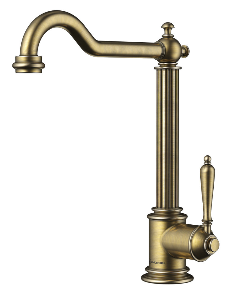Фото товара: Omoikiri Toshima-AB, смеситель, античная латунь