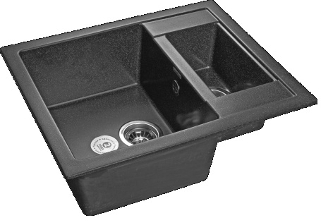 GranFest QUADRO GF-Q-610 K, мойка, мрамор, графит Фото товара: GranFest QUADRO GF-Q-610 K, мойка, мрамор, графит