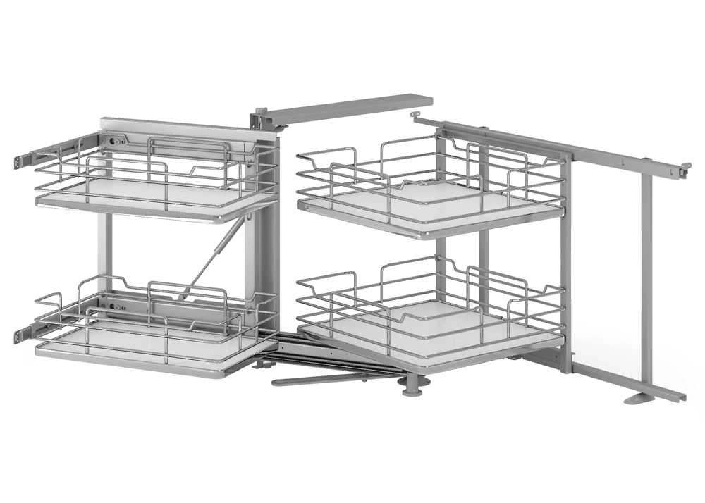 Фото товара: Sige Magic-4 Wood волшебный уголок в нижний шкаф шириной 900 мм, левый