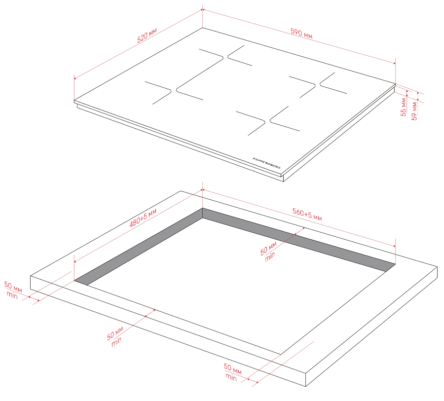 Детальное фото товара: Kuppersberg ICI 619 индукционная поверхность