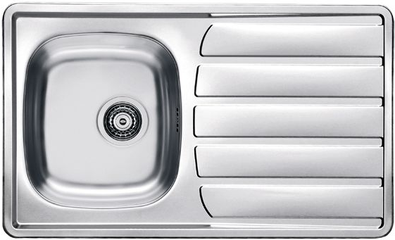 Фото товара: ALVEUS ZOOM 30 LEI-90, мойка, нержавеющая сталь лен (в комплекте с сифоном 1130550)