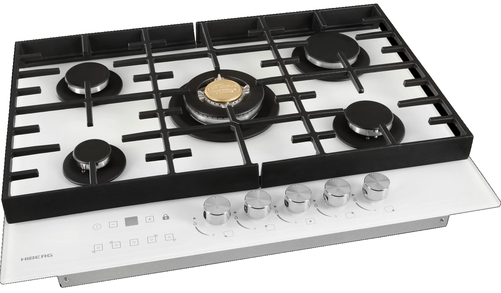 HIBERG VM 7155 W Детальное фото товара: HIBERG VM 7155 W газовая поверхность