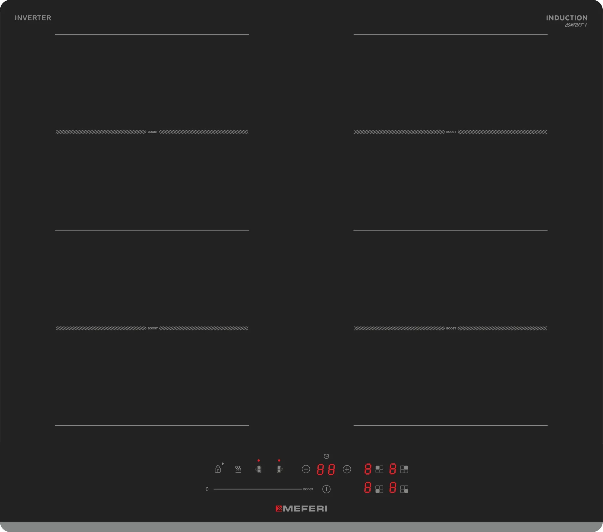 Фото товара: MEFERI MIH604BK COMFORT PLUS индукционная поверхность