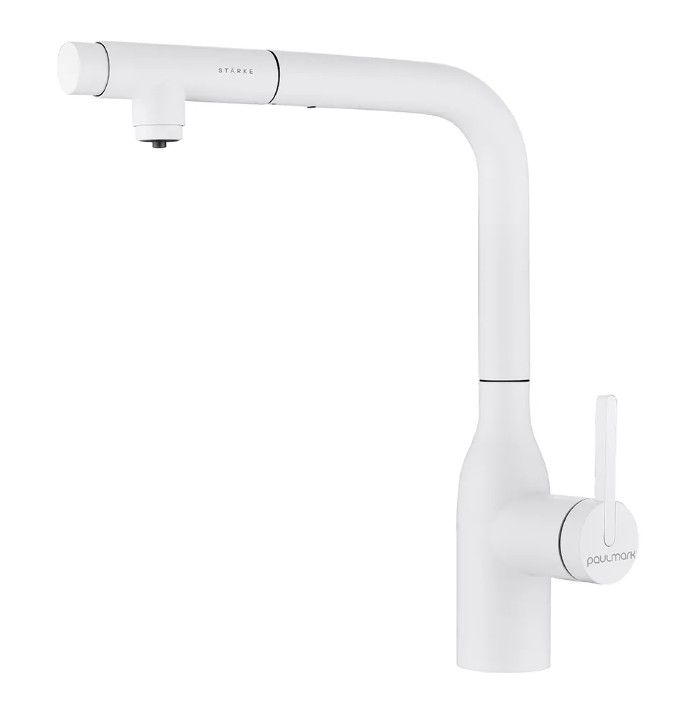 Фото товара: Paulmark VIPER, смеситель, белый матовый