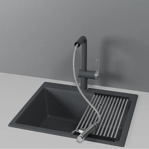 Детальное фото товара: GRANULA 8169 смеситель, гранит, графит