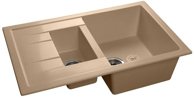 GranFest QUADRO GF-Q-775 KL, мойка, мрамор, топаз Фото товара: GranFest QUADRO GF-Q-775 KL, мойка, мрамор, топаз