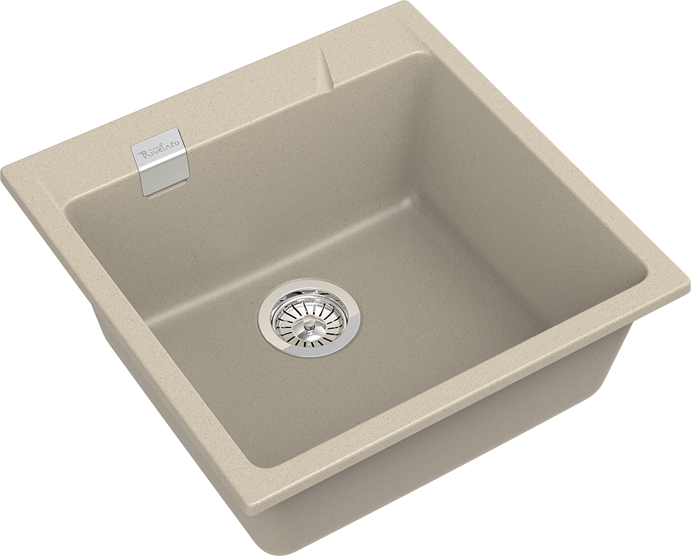 Детальное фото товара: Rivelato RAUM RM-50 beige scuro, мойка, гранит, темно-бежевый