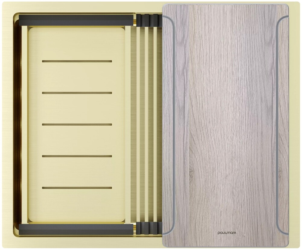 Детальное фото товара: Paulmark NEXT-MULTI SINK 54 UNI, мойка, нержавеющая сталь, светлое золото