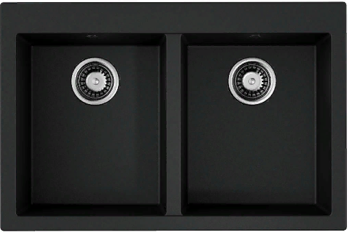 Фото товара: Omoikiri Bosen 80-2-BL, мойка, гранит, черный