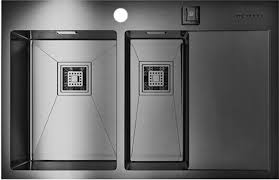 Детальное фото товара: Omoikiri Akisame 78-2-GM-L, мойка, нержавеющая сталь/вороненая сталь, чаша слева