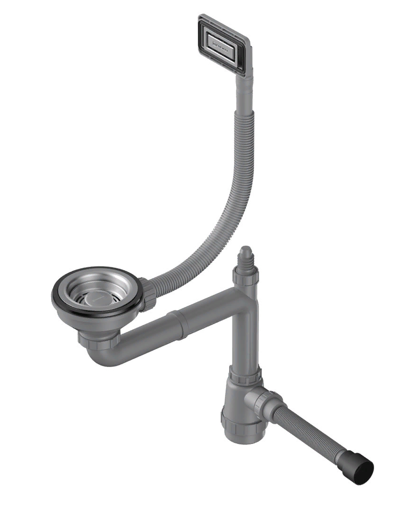 Фото товара: Omoikiri WK-1-UN-IN Арматура для одночашевых моек с универсальным прямоугольным переливом