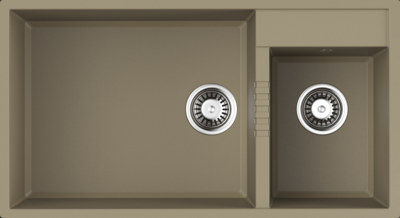 Фото товара: Omoikiri Tedori 85-2-U CH, мойка, гранит, шампань