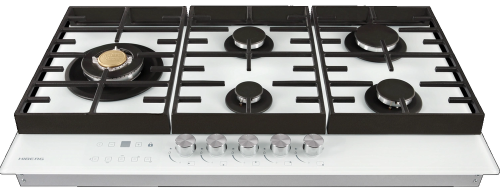 HIBERG VM 9155 W Детальное фото товара: HIBERG VM 9155 W газовая поверхность