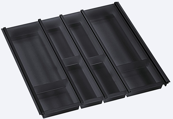 Фото товара: Ninka Cuisio Aqua 600, Legrabox Blum, лоток для столовых приборов, черный