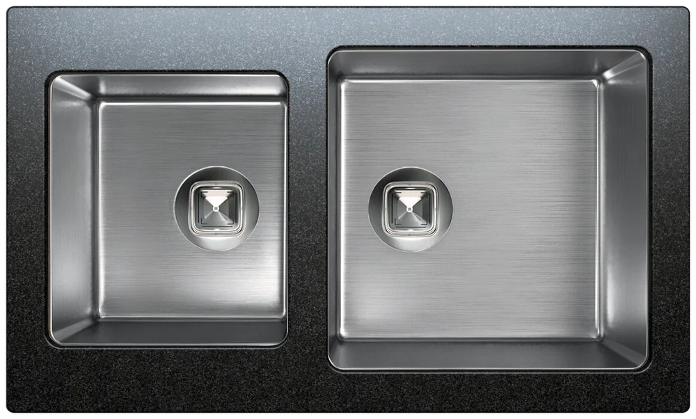 Фото товара: Tolero Twist TTS-840, мойка, гранит/нержавеющая сталь, уголь