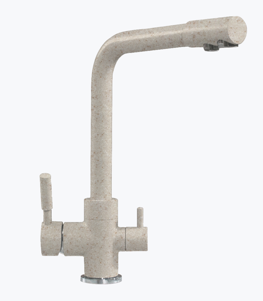 Фото товара: Polygran Высокий Дуо, смеситель, кремовый 327