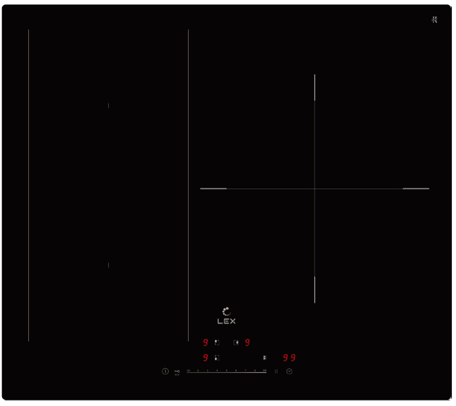 Фото товара: LEX EVI 631A BL индукционная поверхность