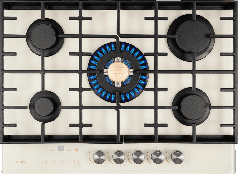 HIBERG VM 7155 Y Детальное фото товара: HIBERG VM 7155 Y газовая поверхность