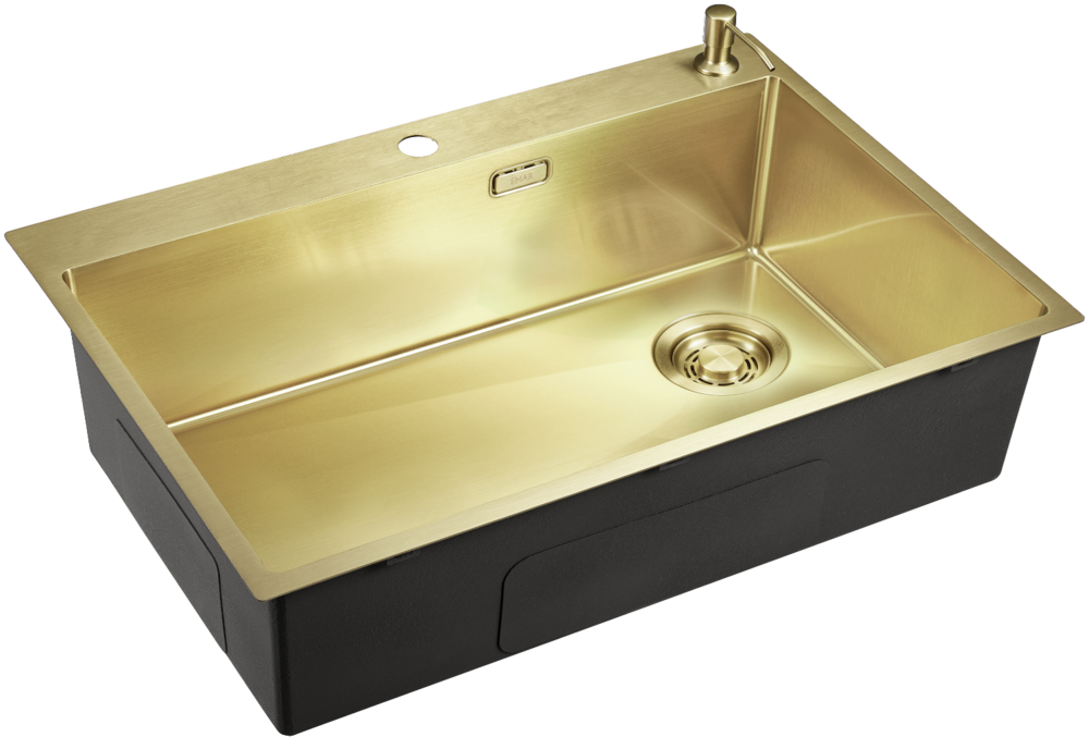 Фото товара: Emar EMB-660(TOP) PVD Matt Gold, мойка, нержавеющая сталь, матовое золото