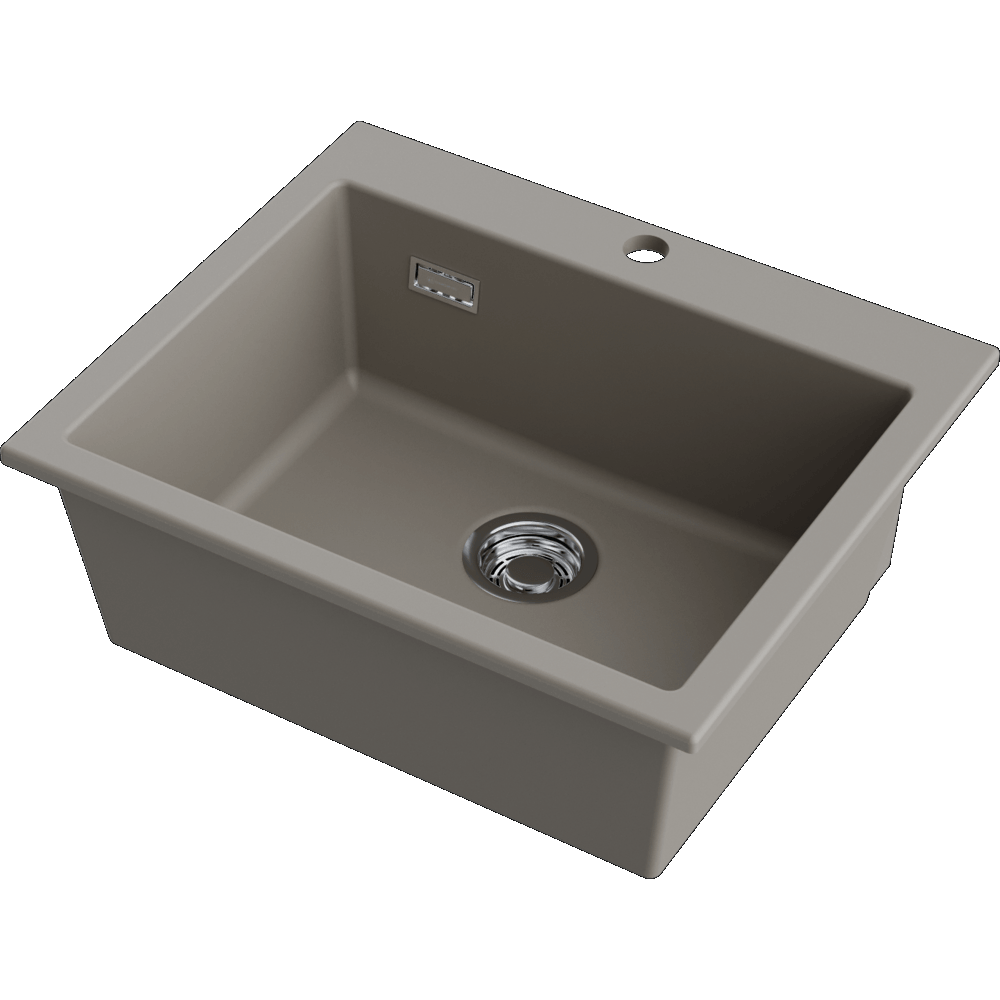 Детальное фото товара: Omoikiri Omishima 60-DG Matt, мойка, керамика, dust grey матовый