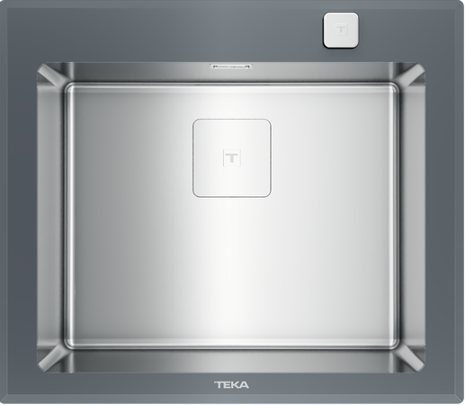 Фото товара: Teka DIAMOND RS15 1B 60 GREY, мойка, нержавеющая сталь/серое стекло