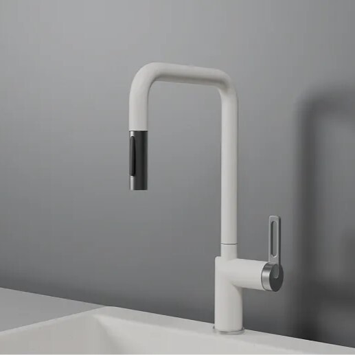 Фото товара: GRANULA 8173 смеситель, гранит, арктик (белый)