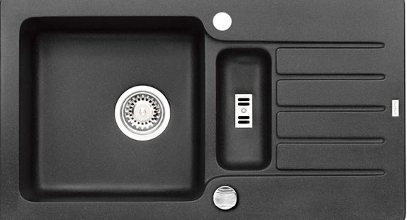 ALVEUS NIAGARA 70, мойка, гранит, черный (с сифоном 1105297) Фото товара: ALVEUS NIAGARA 70, мойка, гранит, черный (с сифоном 1105297)