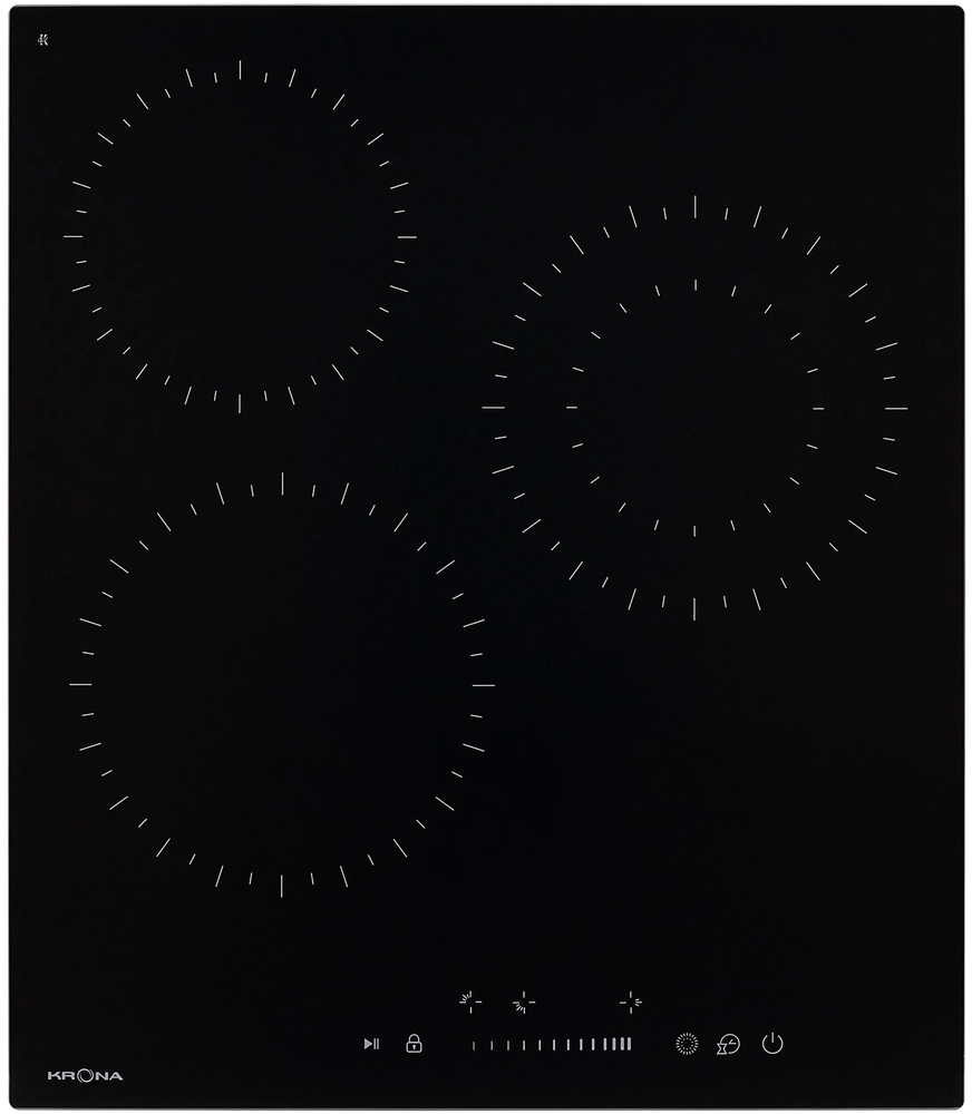 Фото товара: Krona ZAUBER 45 BL 1DZTS стеклокерамическая поверхность