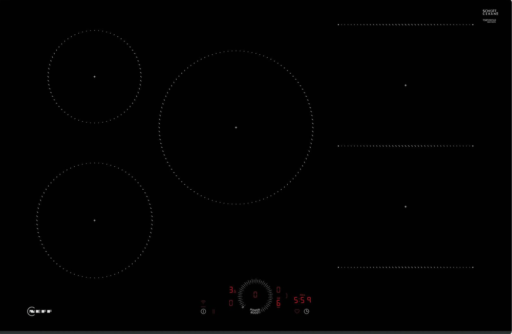 Фото товара: NEFF T58FHW1L0 индукционная поверхность