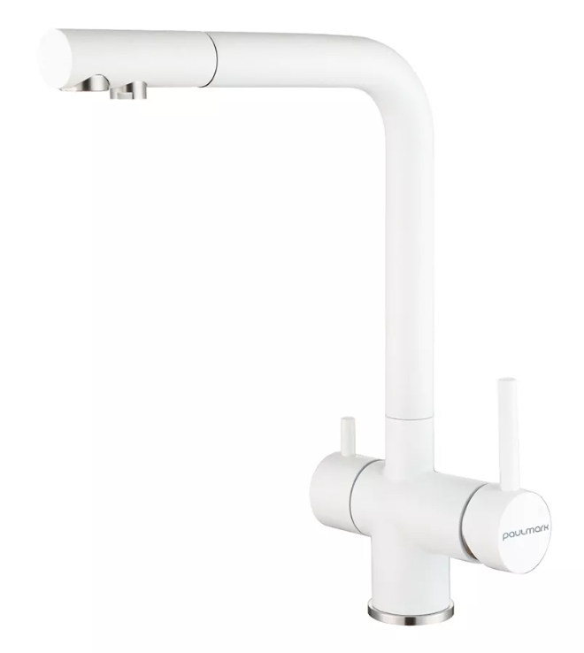 Фото товара: Paulmark SKALEN, смеситель, белый матовый