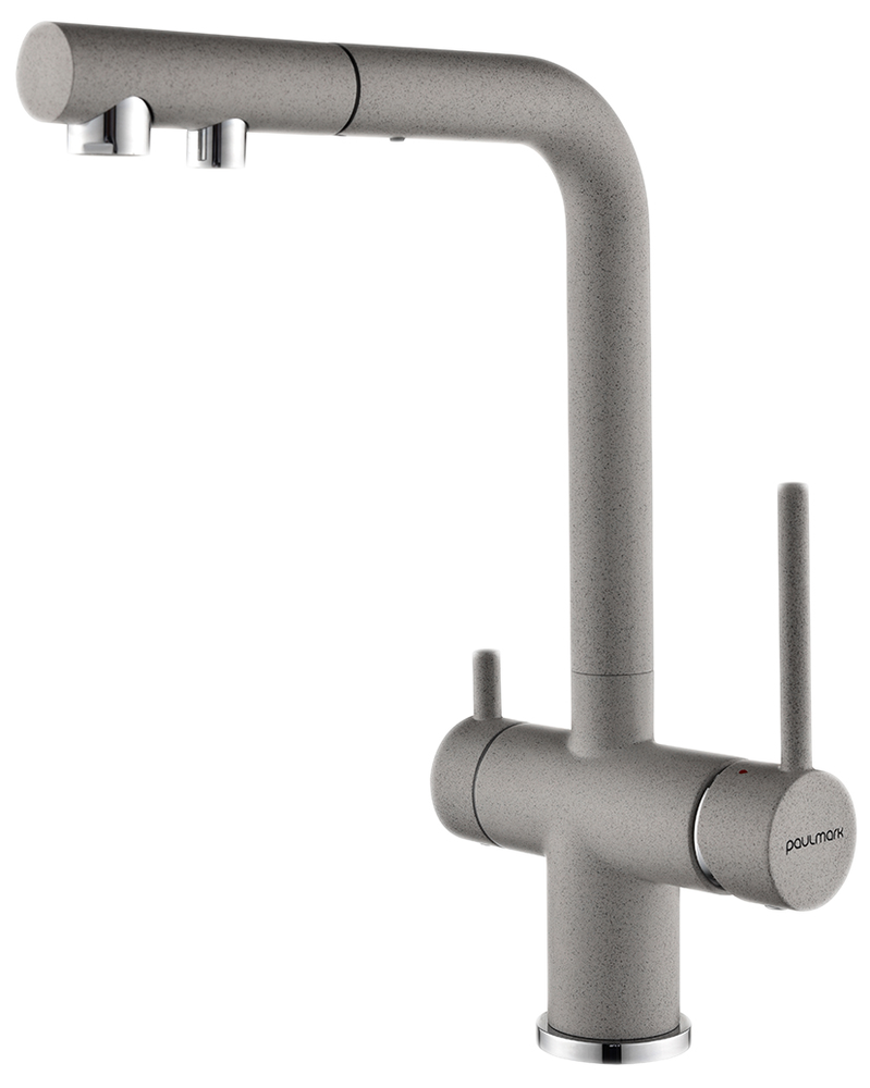 Фото товара: Paulmark SERPENTINE, смеситель, гранит, серый