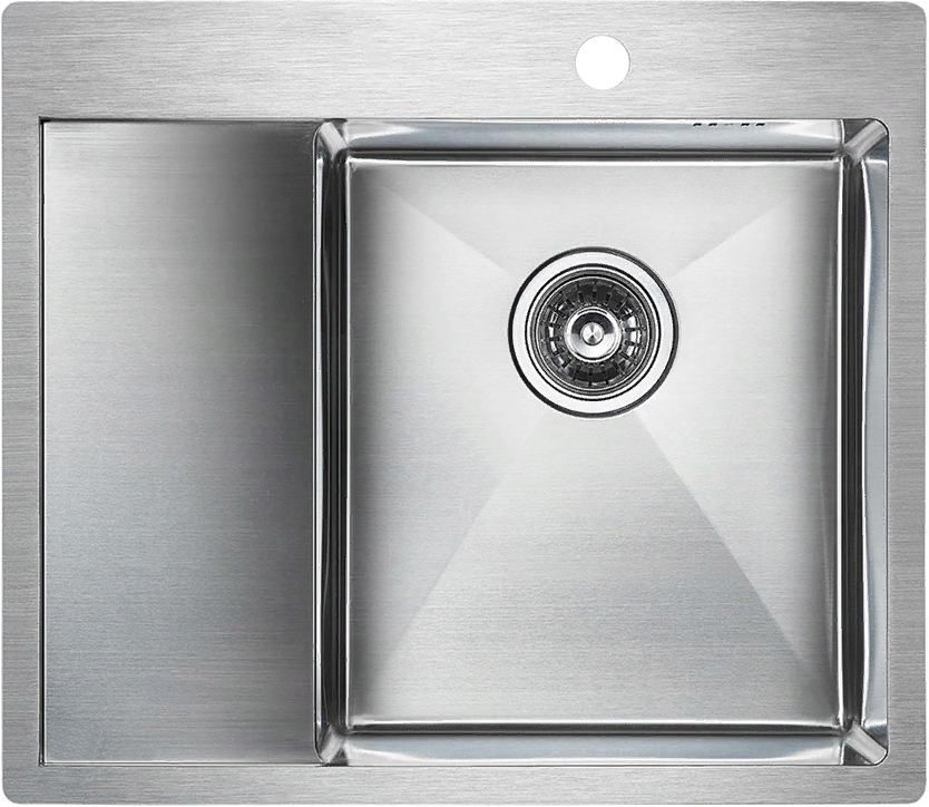 Детальное фото товара: Paulmark KRONER 59F, мойка, нержавеющая сталь брашированная, правая