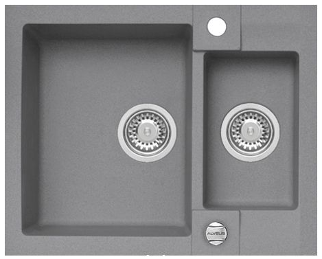 Фото товара: ALVEUS ROCK 80 GRANITAL CONCRETE-G81, мойка, гранит, серый (в комп.с сифоном 1105299)