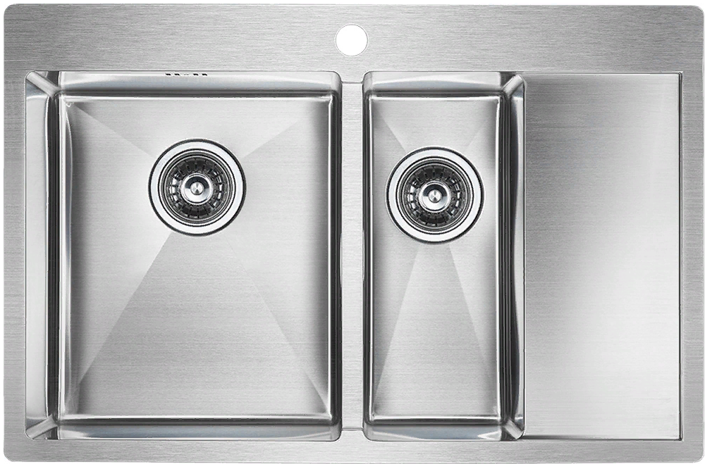 Фото товара: Paulmark KRONER 78/2SF, мойка, нержавеющая сталь брашированное, левая