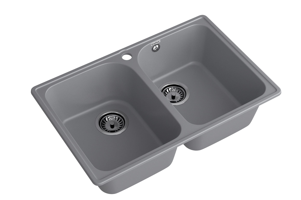GranFest QUARZ GF-Z15, мойка, гранит, темно-серый Детальное фото товара: GranFest QUARZ GF-Z15, мойка, гранит, темно-серый