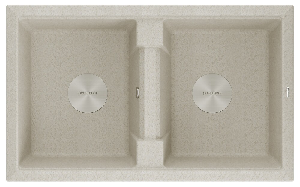 Фото товара: Paulmark TANDEM 80/2, мойка, гранит, бежевый