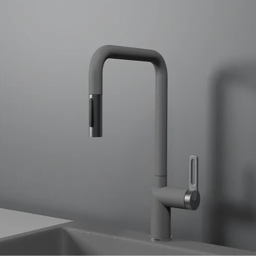 Фото товара: GRANULA 8173 смеситель, гранит, алюминиум