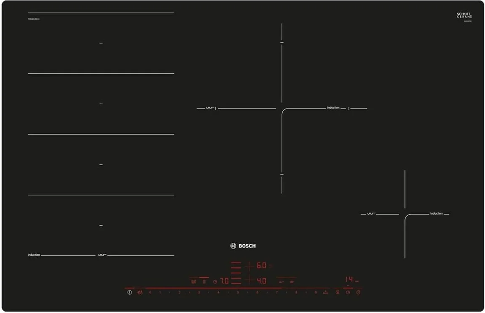 Фото товара: Bosch PXE801DC1E индукционная поверхность