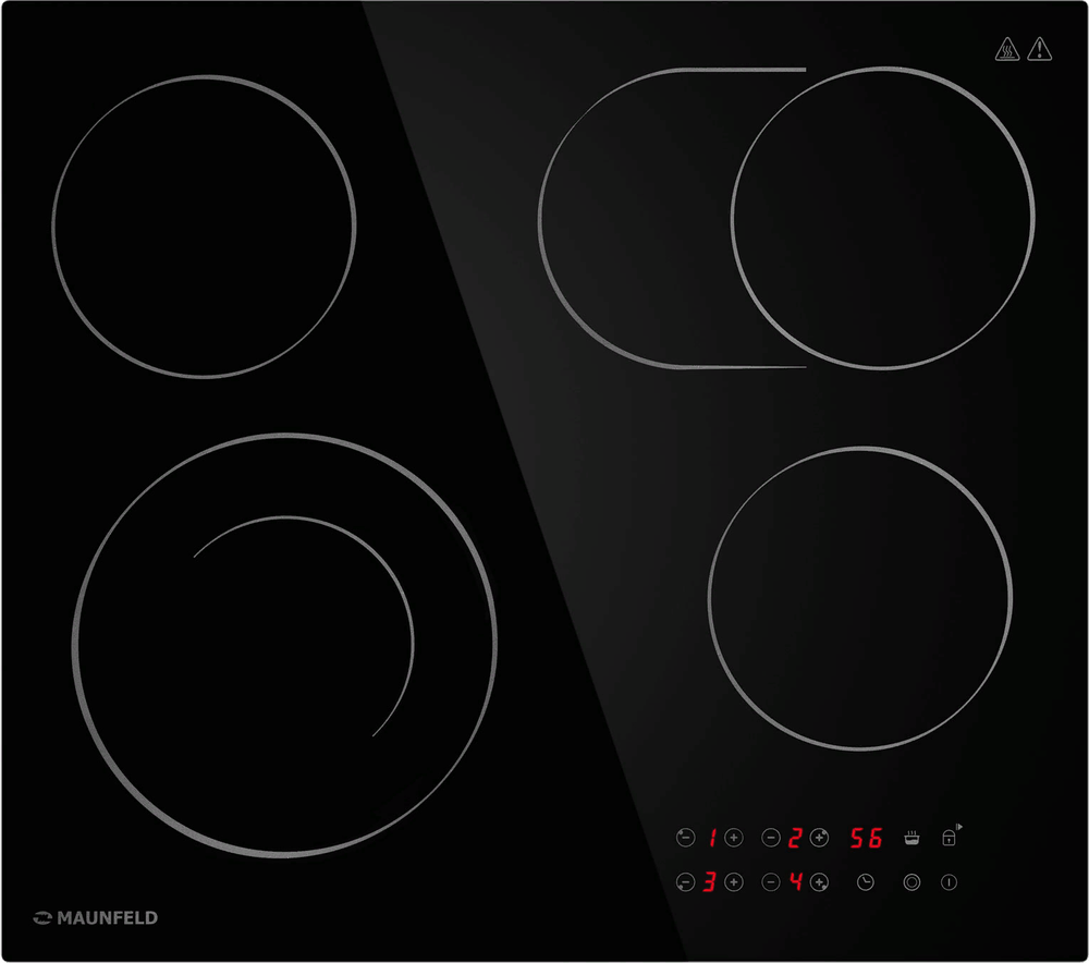Фото товара: Maunfeld CVCE594SMDBK стеклокерамическая поверхность