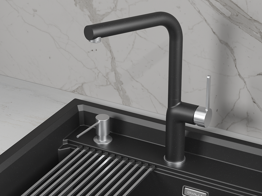Детальное фото товара: GRANULA 9502 смеситель, гранит, шварц