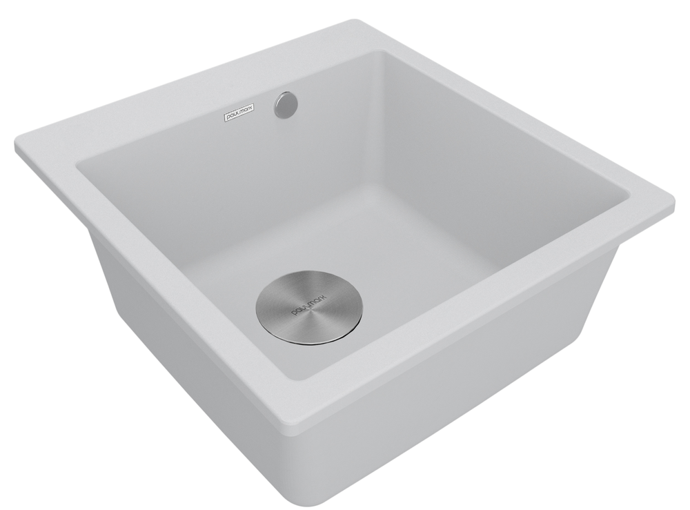 Детальное фото товара: Paulmark KANTE 50, мойка, гранит, белый