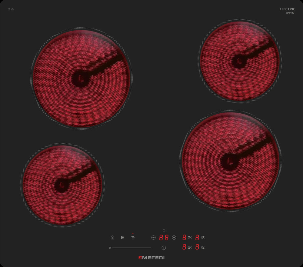 Фото товара: MEFERI MEH604BK COMFORT стеклокерамическая поверхность